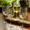 Personalized White Wine Glasses Set of 4